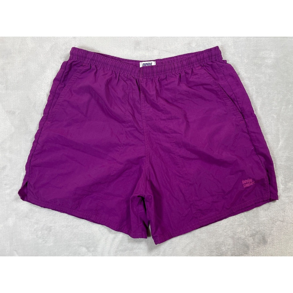 Vintage Moving Comfort Running Shorts Women Small Purple Nylon Made USA Athletic